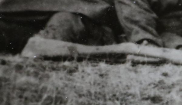 altes Foto - gefallener Soldat -  Land .?